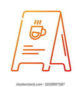 Menu board. menu, coffee, list, drinks, cafe, options, board, order, beverage. Vector Icon Illustration