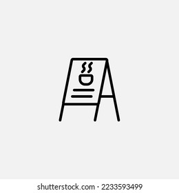 Menu board icon sign vector,Symbol, logo illustration for web and mobile