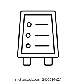 menu board icon with white background vector stock illustration