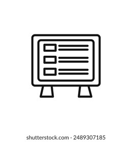 Menu board logo sign vector outline