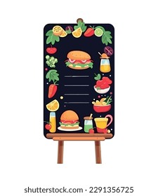 tablero de menús para el almuerzo hoy icono aislado
