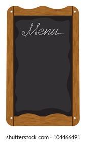 Menu board outside a restaurant or cafe