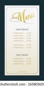 Menu board for restaurants.