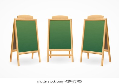 Menu Board Set Isolated for Cafes and Restaurants. Vector illustration