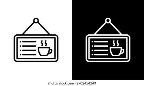 Design do Conjunto de Ícones Brancos do Menu Board