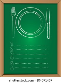 Menu board,Vector