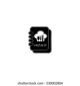Menu book -  black vector icon