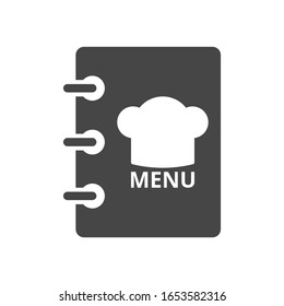 Menú de diseño plano aislado en fondo blanco.