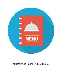 menu book glyph flat vector icon