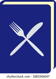 Menu Book Icon. Flat Color Design. Vector Illustration.
