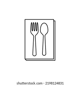 Menü-Book-Symbol im Linienstil, einzeln auf weißem Hintergrund
