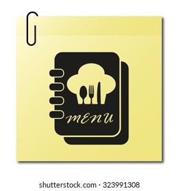 Menu book - vector icon