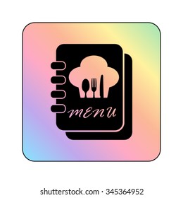 Menu book - vector icon