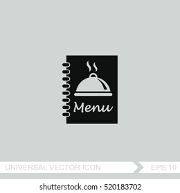 Menu book vector icon.