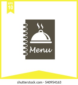 Menu book vector icon.