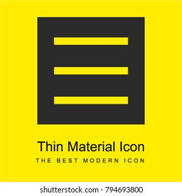 Menu bright yellow material minimal icon or logo design