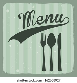 menu brochure over blue background vector illustration  