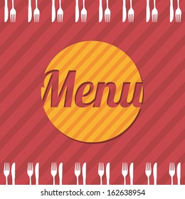 menu brochure over red background vector illustration   