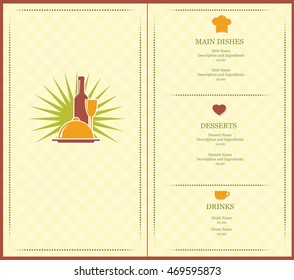 menu brochure vector template illustration
