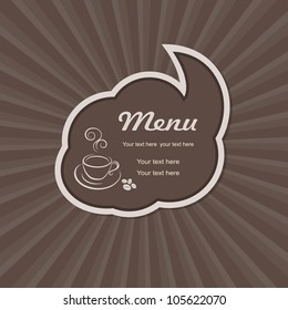 Menu brown in a contemporary style