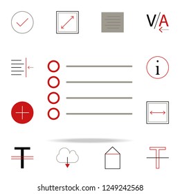 menu bullet icon. text editor icons universal set for web and mobile