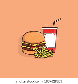 Menu Burger in a restaurant. Select the favorite menu.