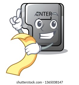 With menu button enter isolated in the cartoon