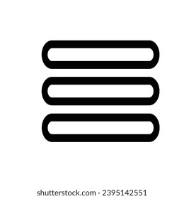 Menu button icon. Simple vector sign