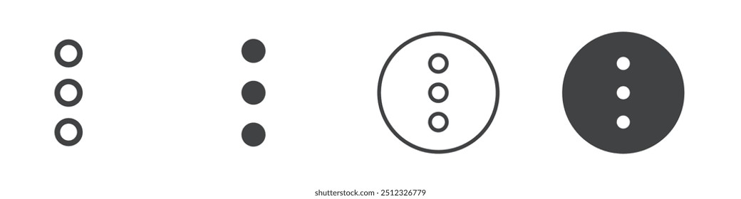 Menu button icon Vector logo outline