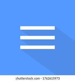 Menu Button Icon Vector in Trendy Flat Style