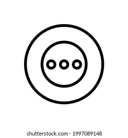 Menu button round icon with rounded style