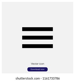 Menu button sign icon in trendy flat style isolated on grey background, modern symbol vector illustration for web