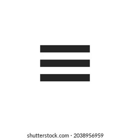 Menu button sign icon. Vector illustration for graphic design, Web, UI, app.