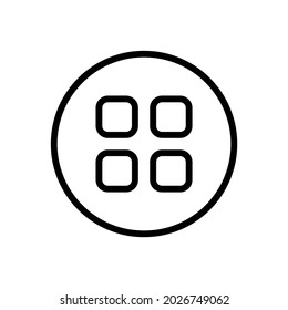 Menu button vector line icon . Editable Stroke