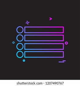 Menu buttons icon design vector