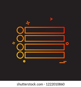 Menu buttons icon design vector