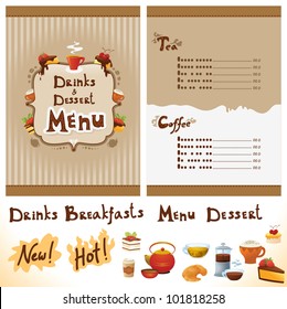Menu for cafe.