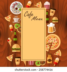 menu for the cafe