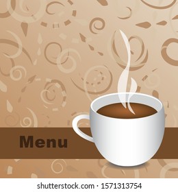Menu cafe background illustration design