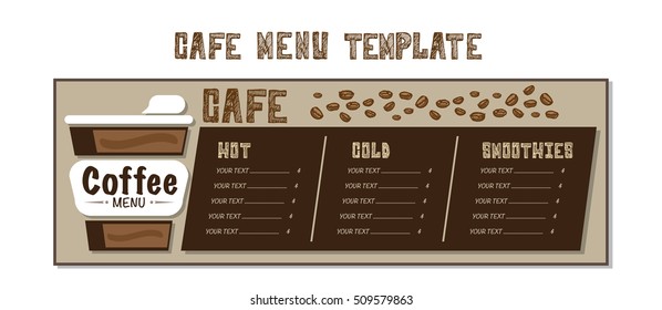 menu cafe template 
