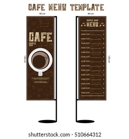 menu cafe template banner flag 