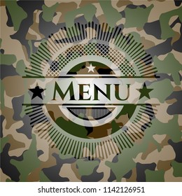 Menu camouflaged emblem