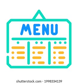 menu canteen color icon vector. menu canteen sign. isolated symbol illustration