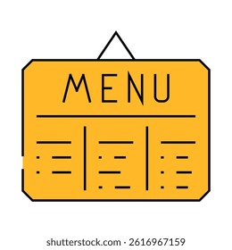 menu canteen line icon vector. menu canteen sign. isolated symbol illustration