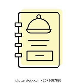 Menú Color de la tarjeta icono de línea delgada, Vector, píxel perfecto, archivo de ilustrador 