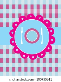 menu card cute design. vector illustration