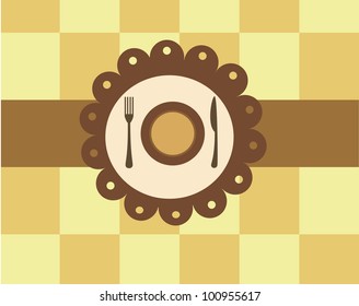 menu card cute design. vector illustration