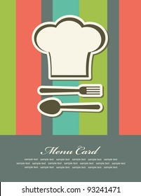 menu card cute design. vector illustration