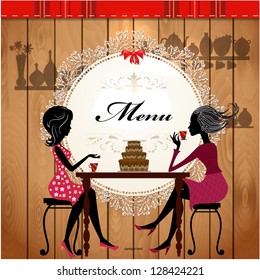 Menu card design for a cute cafe