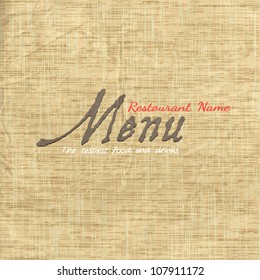 Menu card design on texture old paper. Vector eps10